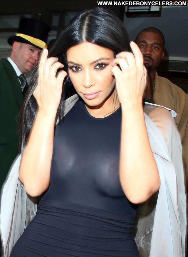 Kim Kardashian Celebrity Paparazzi See Through See Thru Beautiful