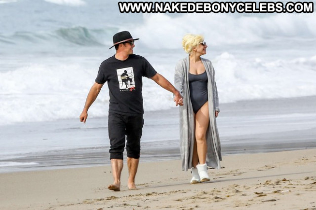 Lady Gaga The Beach In Malibu Beach Swimsuit Paparazzi Malibu Babe