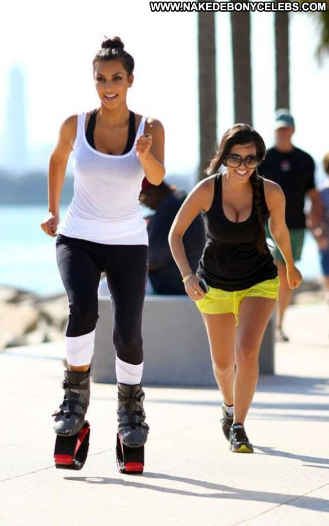 Kourtney Kardashian South Beach Paparazzi Babe Posing Hot Beautiful