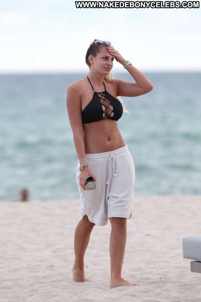 Francesca Brambilla Miami Beach Babe Beautiful Beach Posing Hot Black