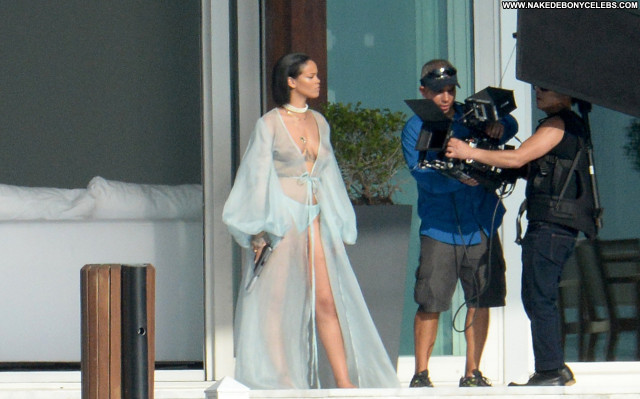 Rihanna No Source Babe Braless See Through Beautiful Celebrity Posing