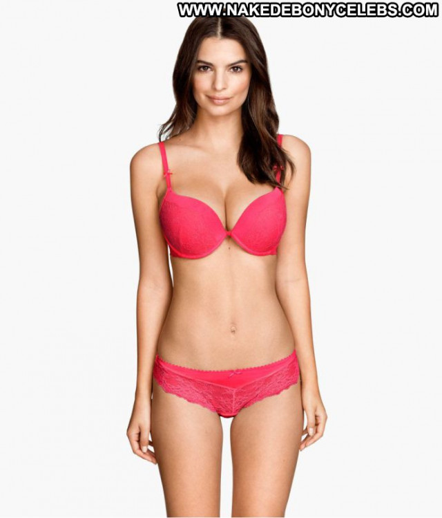 Emily Ratajkowski No Source Beautiful Celebrity Babe Lingerie Posing