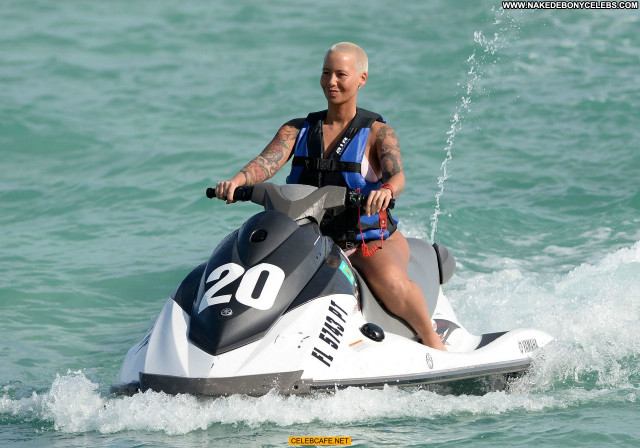 Amber Rose No Source Bikini Celebrity Babe Beach Posing Hot Beautiful