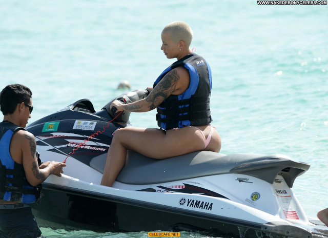 Amber Rose No Source Celebrity Bikini Beautiful Beach Babe Posing Hot