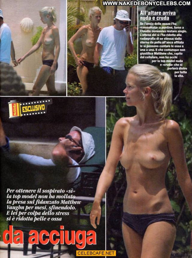 Claudia Schiffer Paparazzi Shots Pool Beautiful Babe Posing Hot