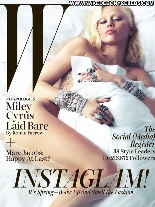 Miley Cyrus Love Magazine  Magazine Photo Shoot Bar Toples Posing Hot
