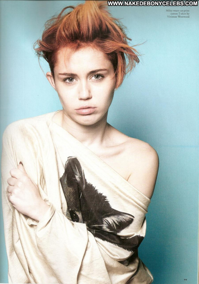 Miley Cyrus Love Magazine  Celebrity Magazine Photo Shoot Babe Posing