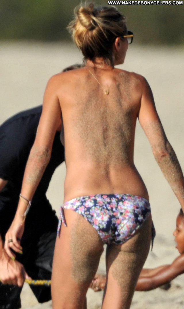Heidi Klum Topless Beach Celebrity Breasts Big Tits Beach Topless