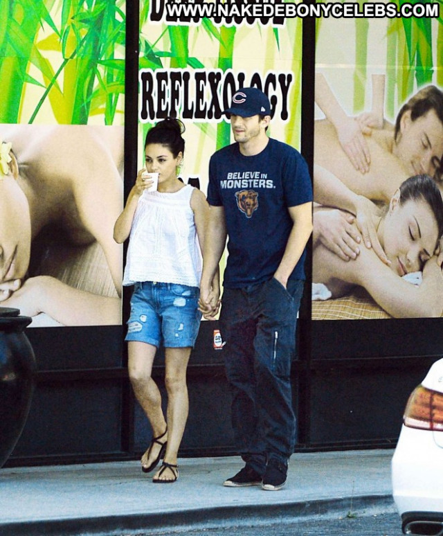 Mila Kunis Studio City  Babe Celebrity Posing Hot Paparazzi Spa