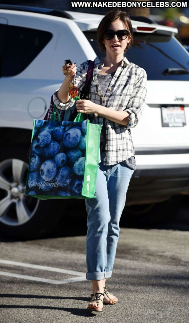 Lily Collins Los Angeles Paparazzi Posing Hot Los Angeles Shopping