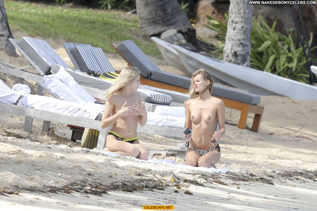 Edita Vilkeviciute St Barts Celebrity Toples Topless Babe Bar Posing