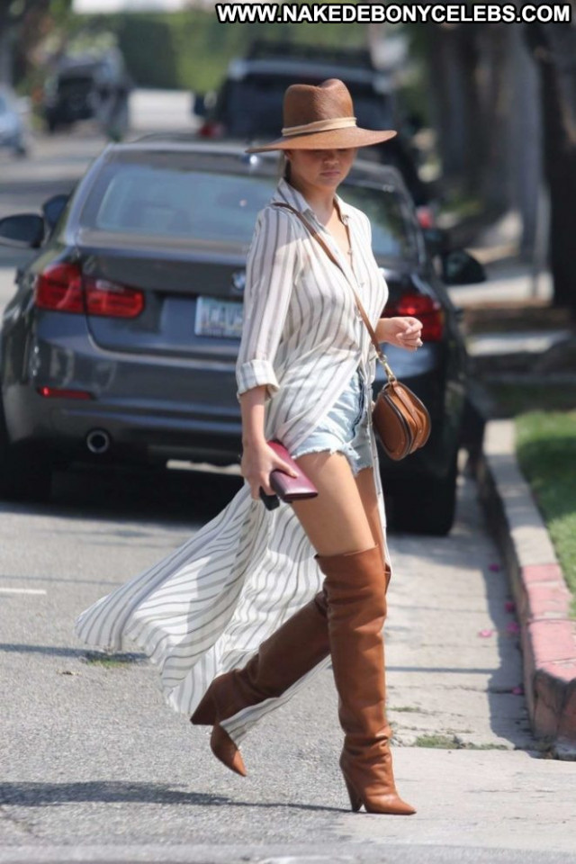 Chrissy Teigen West Hollywood Paparazzi Posing Hot Babe West