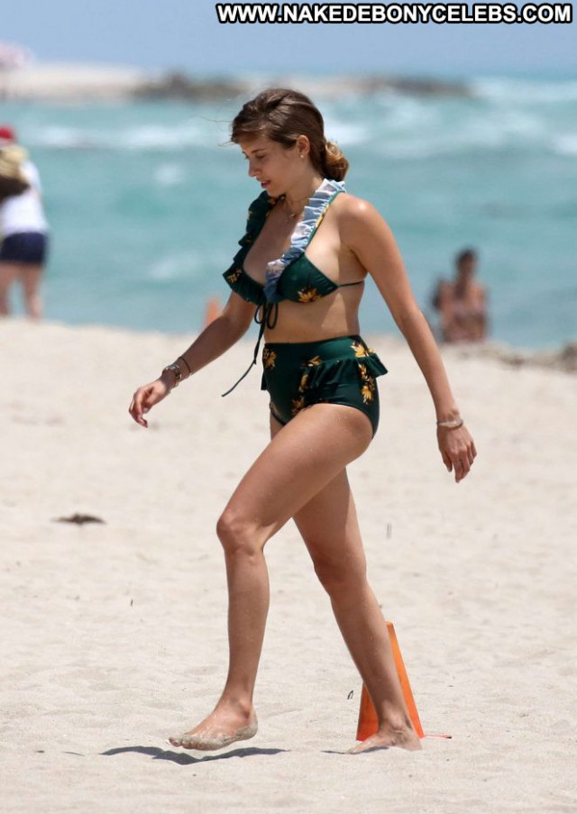 Cathy Fischer Miami Beach Babe Celebrity Bikini Posing Hot Beach
