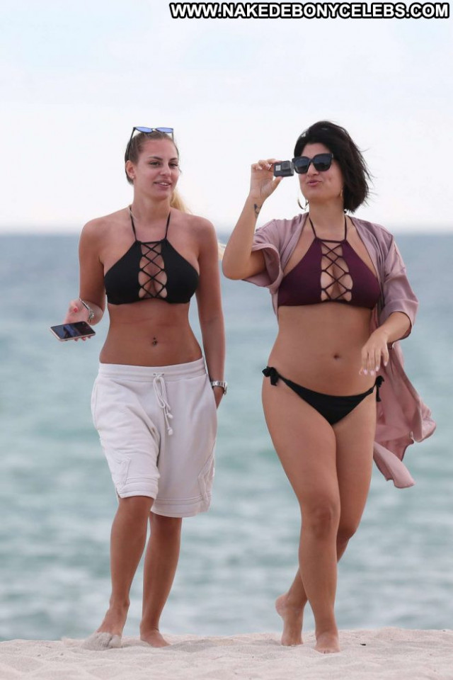 Francesca Brambilla Miami Beach Beach Posing Hot Paparazzi Celebrity