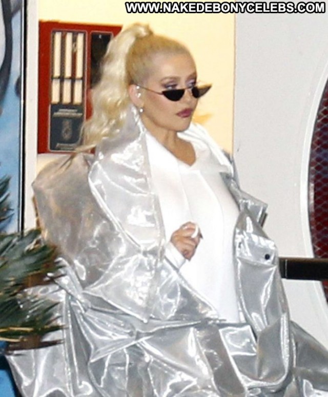 Christina Aguilera Los Angeles Paparazzi Angel Posing Hot Babe Los